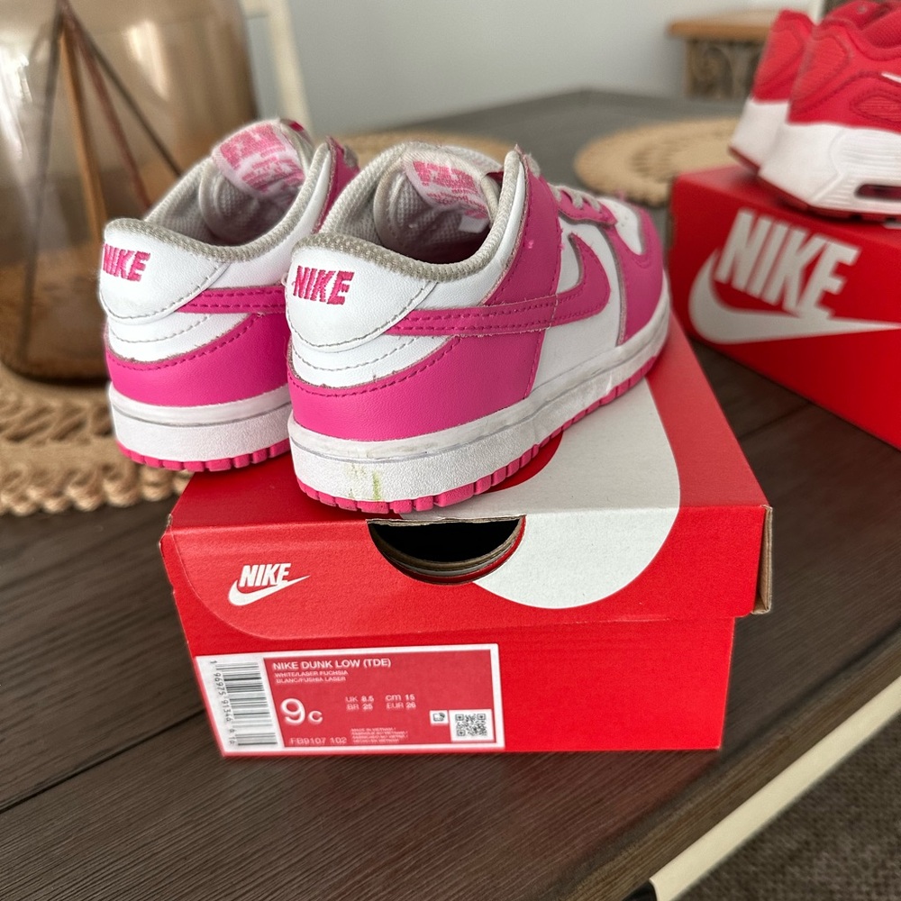 Nike Dunk Low Pink and White Sneakers